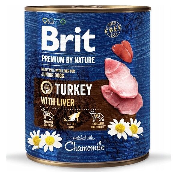 Brit BRIT Premium by Nature Junior Turkey with liver - Wet dog food - 800 g