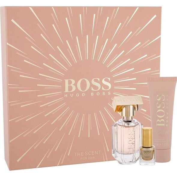 Hugo Boss Zestaw The Scent For Her EDP spray 30ml + Body lotion 50ml + Nail Polish 4,5ml