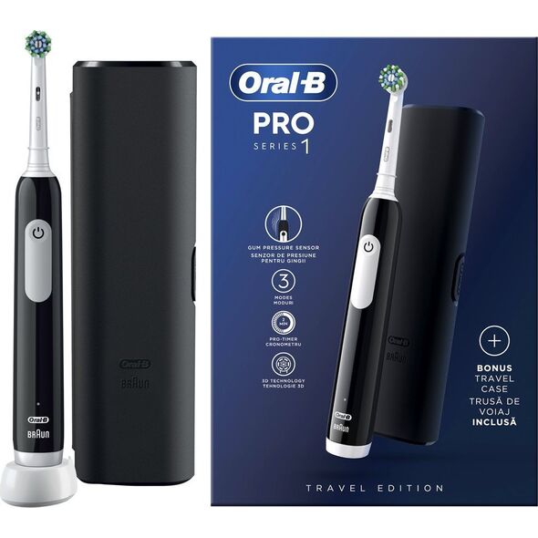 Szczoteczka Oral-B Pro Series 1 Cross Action + Etui Black