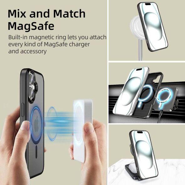 Case IPHONE 16 Tech-Protect Magmat MagSafe Matte black 5906302311088