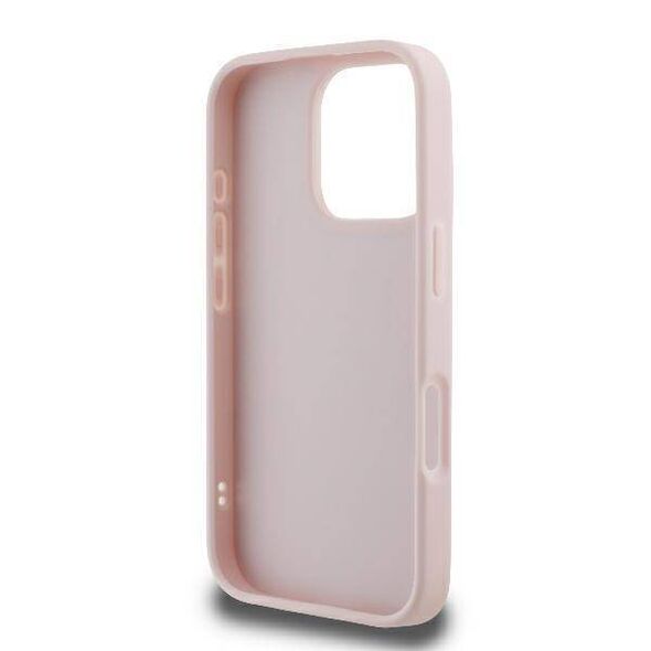 Original Case IPHONE 16 PRO MAX Guess Hardcase Quilted Metal Logo (GUHCP16XPSQSQSP) pink 3666339345112