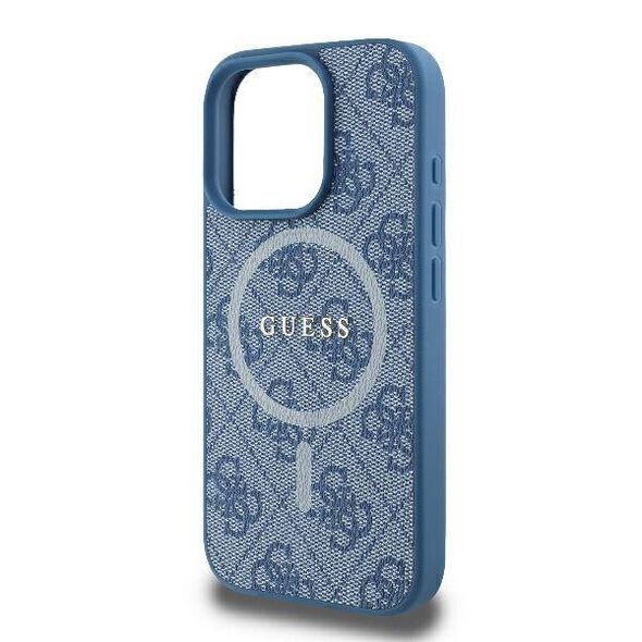 Original Case IPHONE 16 PRO MAX Guess Hardcase 4G Ring Classic Logo MagSafe (GUHMP16XG4GFRB) blue 3666339327316