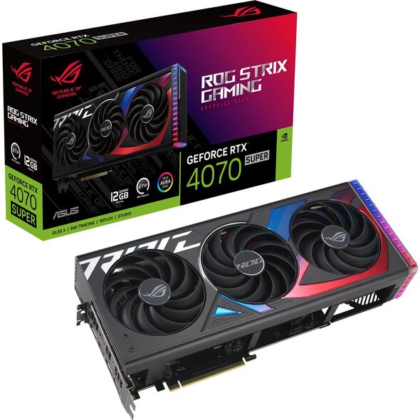 Karta graficzna Asus ROG Strix GeForce RTX 4070 SUPER 12GB GDDR6X (ROG-STRIX-RTX4070S-12G-GAMING)