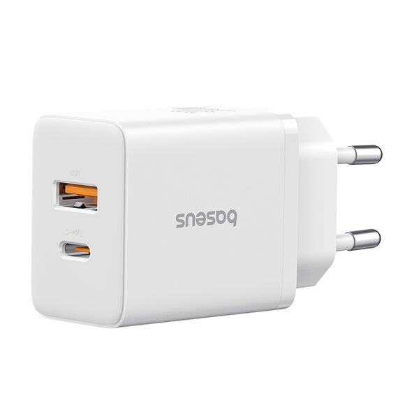 Baseus USB Charger, Type-C, Fast Charge 30W - Baseus (P10111404213-00) - Moon White 6932172651176 έως 12 άτοκες Δόσεις