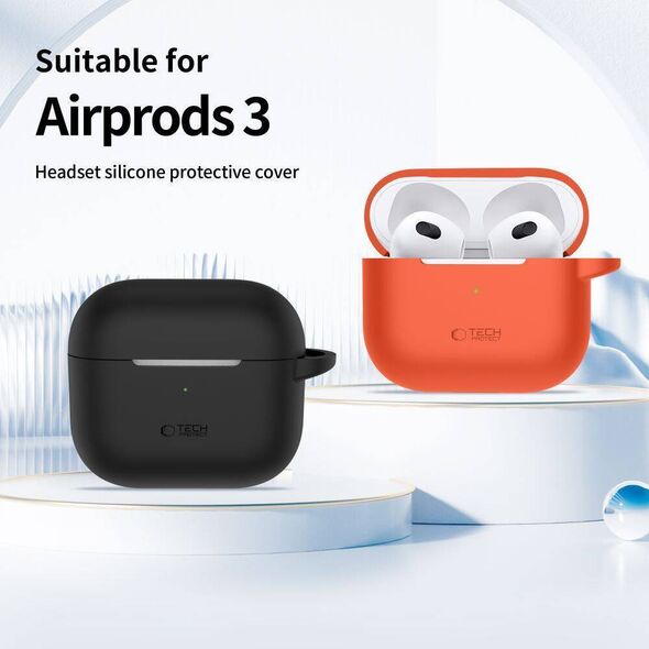 Case APPLE AIRPODS 3 Tech-Protect Silicone black 5906302375073