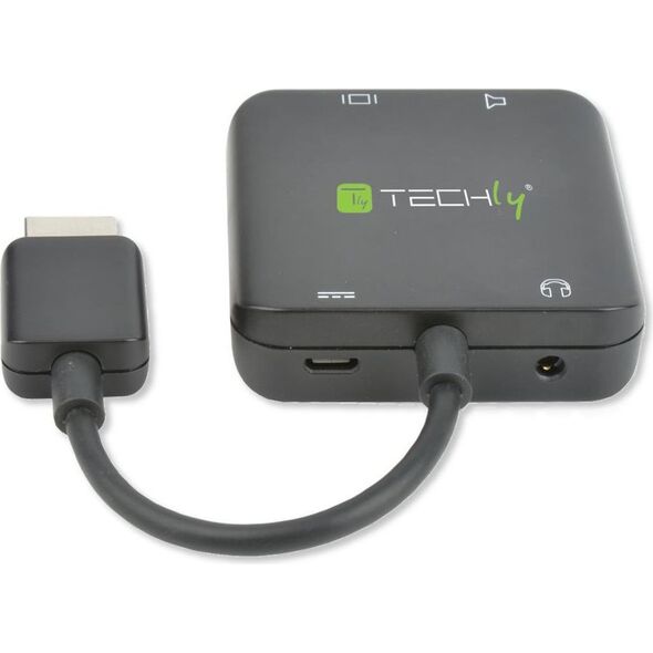 Techly Extractor separator toru audio z HDMI, Jack 3,5mm S/PDIF Toslink (026500)