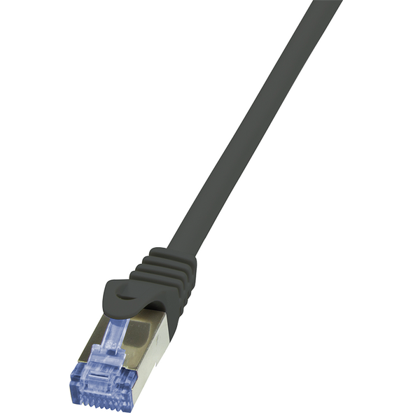 LogiLink CAT 6a Patchcord S/FTP Czarny 0.5m (CQ3023S)