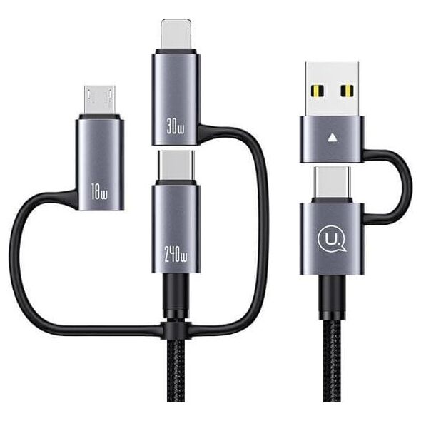 Kabel USB Usams USAMS Kabel 240W 6w1 Fast charging 1,2m Data Cable Aluminium Alloy Sufeng Seria 2M (SJ737)