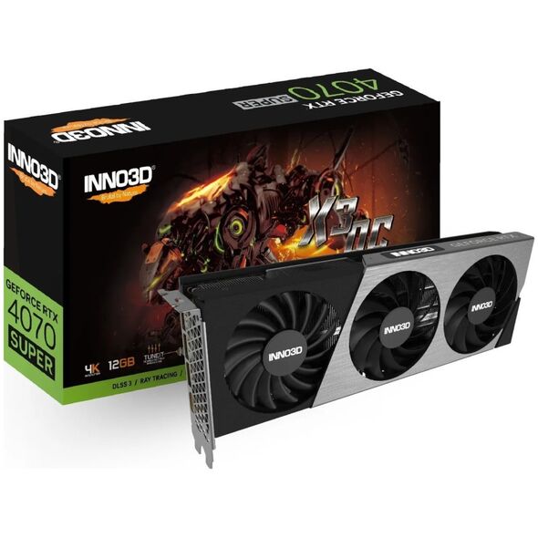 Karta graficzna Inno3D GeForce RTX 4070 SUPER X3 OC 12GB GDDR6X (N407S3-126XX-186162L)