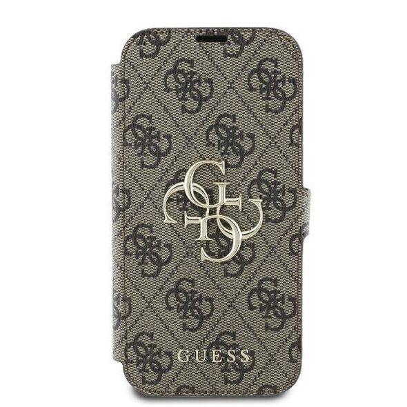 Original Case IPHONE 16 Guess Book 4G Metal Logo (GUBKP16S4GMGBR) brown 3666339346164