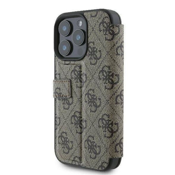 Original Case IPHONE 16 PRO MAX Guess Book 4G Metal Logo (GUBKP16X4GMGBR) brown 3666339346195