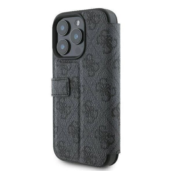 Original Case IPHONE 16 PRO MAX Guess Book 4G Metal Logo (GUBKP16X4GMGGR) black 3666339346157