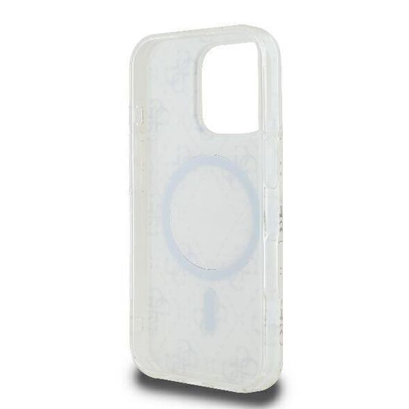 Original Case IPHONE 16 PRO Guess Hardcase IML 4G Background MagSafe (GUHMP16LH4DTEH) white 3666339302177