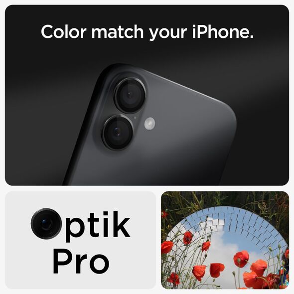 Spigen Camera Film for iPhone 16 / 16 Plus (set 2) - Spigen Glas.tR Optik - Black 8809971228633 έως 12 άτοκες Δόσεις