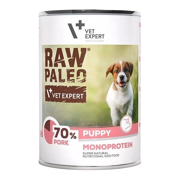 VetExpert VetExpert Raw Paleo Wieprzowina Puppy Can 400g