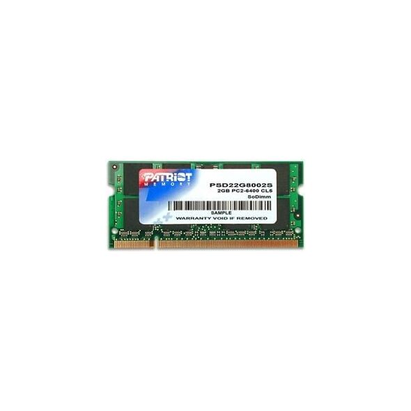 Pamięć do laptopa Patriot Signature, SODIMM, DDR2, 2 GB, 800 MHz, CL6 (PSD22G8002S)