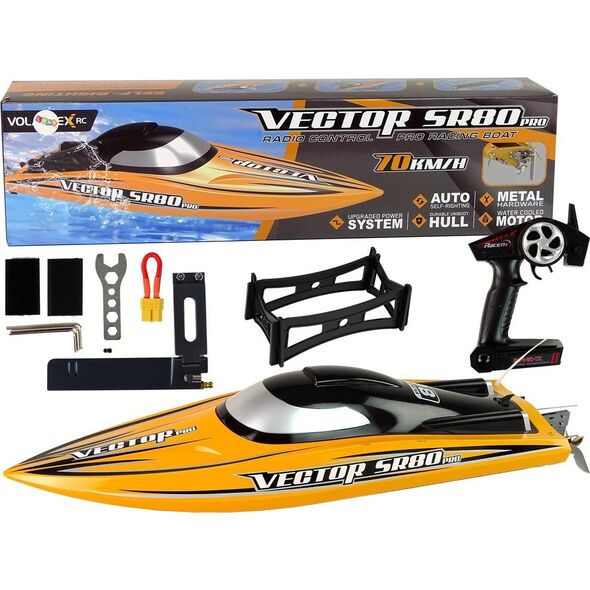 LeanToys Łódź Motorówka R/C Brushless ARTR SR 80 PRO 74 km/ h Żółta