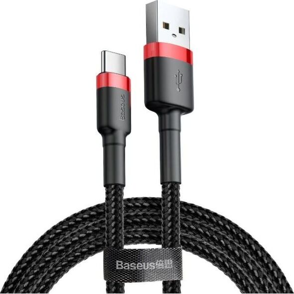 Baseus USB-A - USB-C καλώδιο USB 1 m Μαύρο και κόκκινο (CATKLF-B91) 5460024