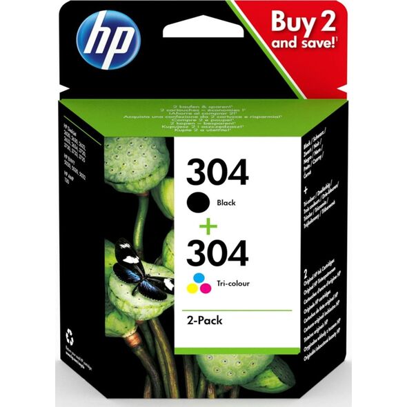 Ink HP Carcase set HP 304 2-pack black, three-colour |