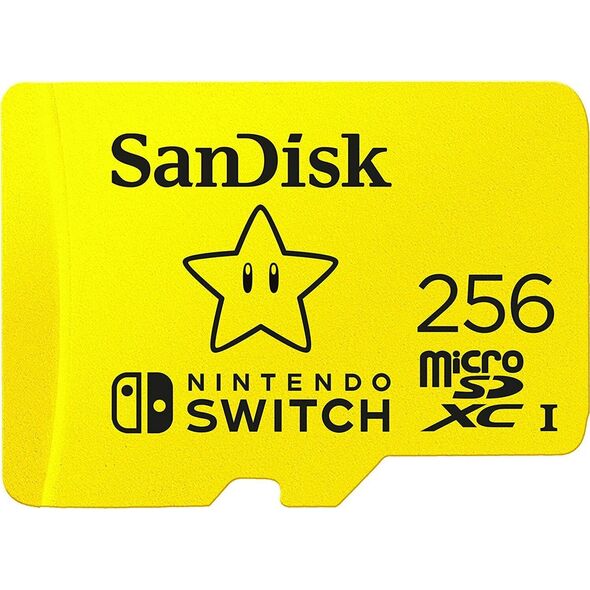 Tab SanDisk Nintendo Switch MicroSDXC 256 GB Class 10 UHS-I/U3 A1 V30 (SDSQXAO-256G-GNCZN)