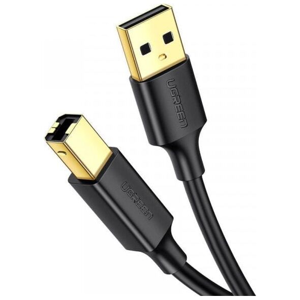 Καλώδιο Ugreen USB 2.0 A-B UGREEN US135 για εκτυπωτή, επίχρυσο, 5m (μαύρο) (10352) - 023772 7295732