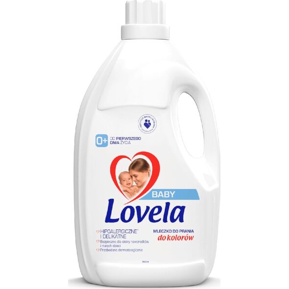 Lovela Hypoallergenic milk for washing baby and baby clothes into 2.9l colours