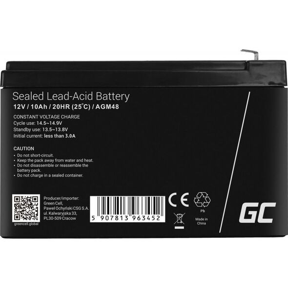 Green Cell Battery 12V/10Ah (AGM48)