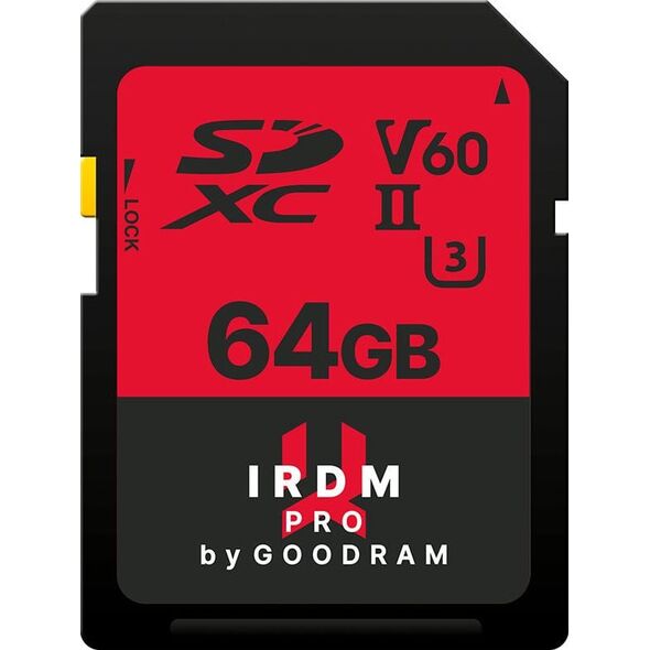 Tab GoodRam IRDM Pro SDXC 64 GB UHS-II/U3 V60 (IRP-S6B0-0640R12)