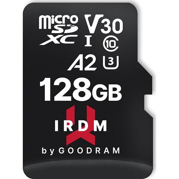 Κάρτα GoodRam IRDM M2AA MicroSDXC 128 GB Class 10 UHS-I/U3 A2 V30 (IR-M2AA-1280R12) 8998696