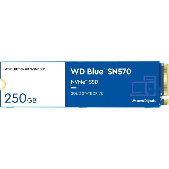 SSD WD Blue SN570 250GB M.2 2280 PCI-E x4 Gen3 NVMe (WDS250G3B0C)