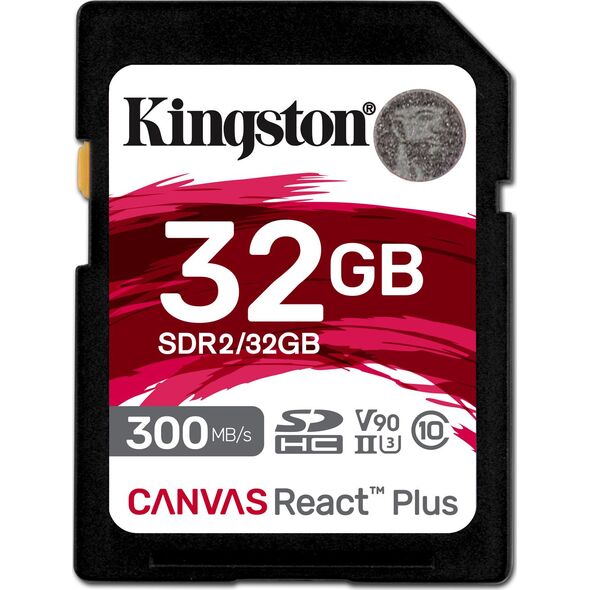 Κάρτα Kingston Canvas React Plus SDHC 32 GB Class 10 UHS-II/U3 V90 (SDR2/32GB) 10166174