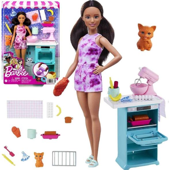 Κούκλα Barbie Barbie Cook με ένα γατάκι (HCD44) 10598617