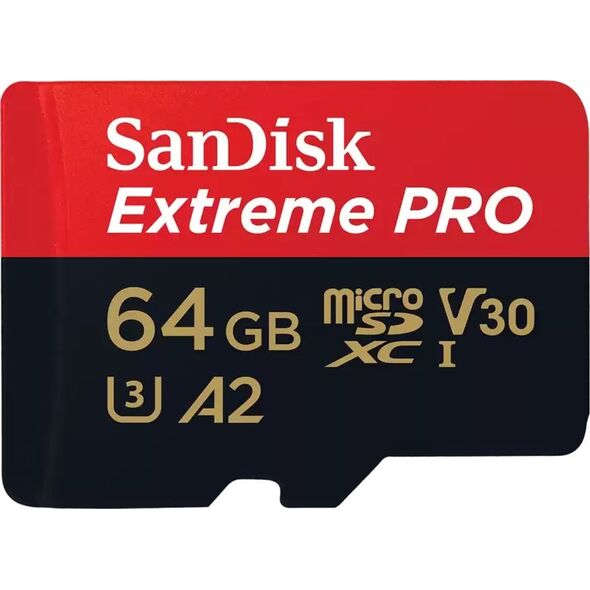 Tab SanDisk Extreme PRO MicroSDXC 64 GB Class 10 UHS-I/U3 A2 V30 (SDSQXCU-064G-GN6MA)