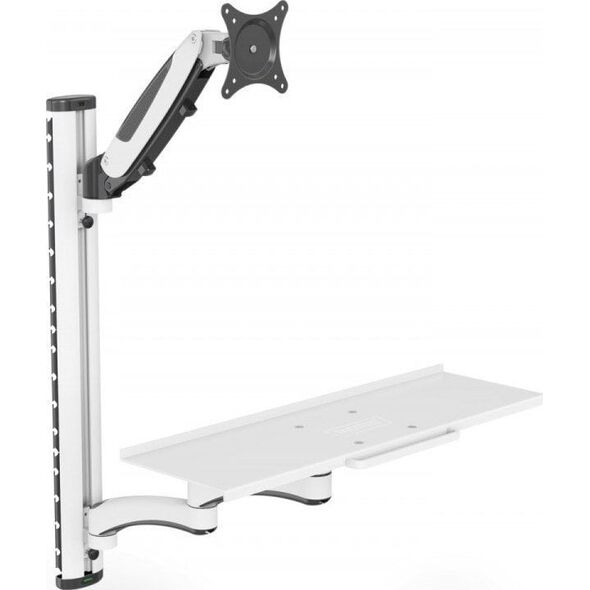 Digitus On-wall arm single 1xLCD + keyboard, max. 32' and 8kg tilt 360° (PIVOT)