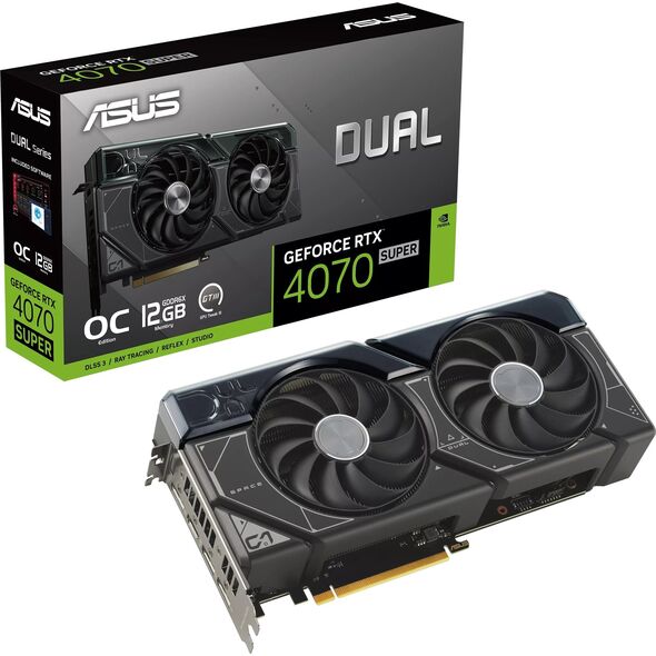 Graphical card Asus Dual GeForce RTX 4070 SUPER OC 12GB GDDR6X (DUAL-RTX4070S-O12G)