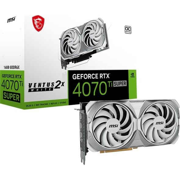 Κάρτα γραφικών MSI GeForce RTX 4070 Ti SUPER Ventus 2X White OC 16GB GDDR6X 13166815