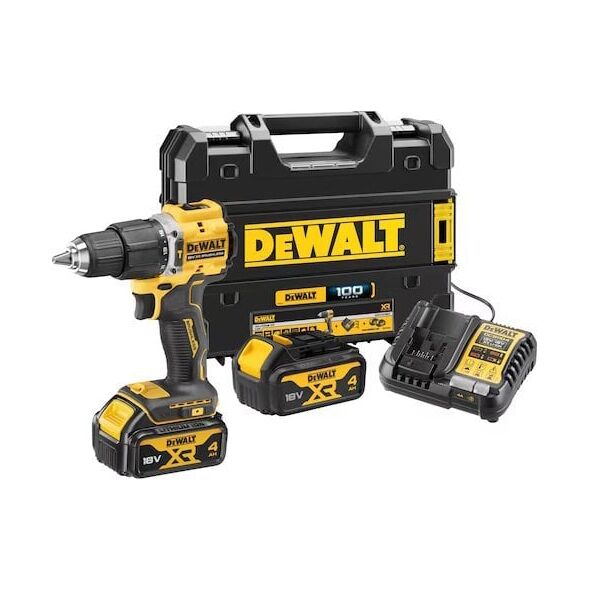 κρουστικό δράπανο/οδηγός Dewalt "100 χρόνια" με κινητήρα 18V XR χωρίς ψήκτρες - 2 x 4AH μπαταρίες TSTAK DCD100YM2T-QW 13257828