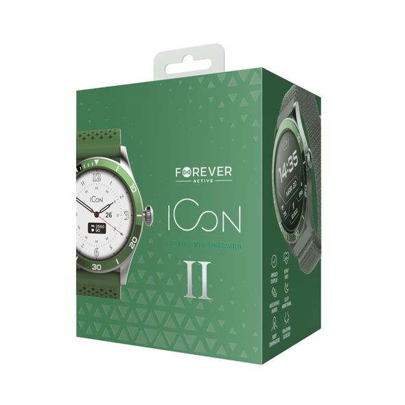 Forever Smartwatch  AMOLED ICON v2 AW-110 green 5900495885203