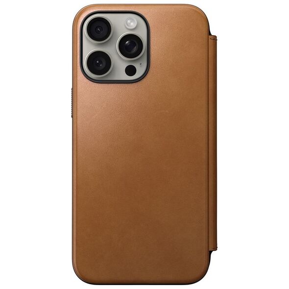 Nomad Modern Leather Folio case for iPhone 15 Pro Max 6,7&quot; english tan 8565000163442