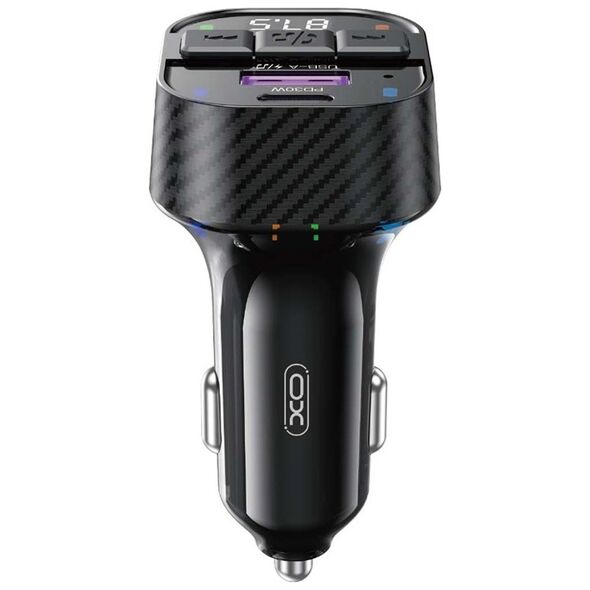 XO transmitter FM BCC17 Bluetooth MP3 car charger 30W black + cable USB-C - USB-C 6920680859122