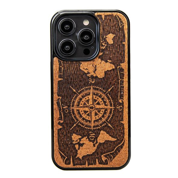 Bewood Case for iPhone 15 Pro 6,1&quot; Compass Rose Merbau 5907511789460