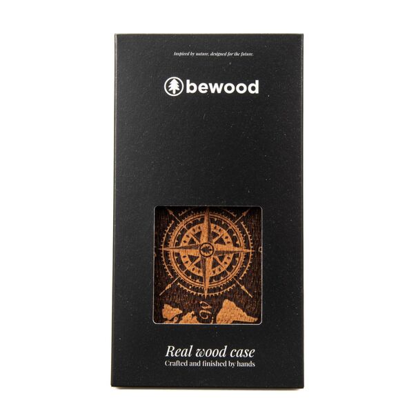 Bewood Case for iPhone 15 Pro 6,1&quot; Compass Rose Merbau 5907511789460