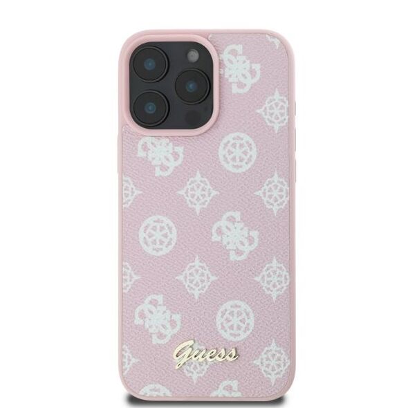 Guess case for iPhone 16 Pro Max 6,9&quot; GUHMP16XPGPYSP pink hardcase Peony Script MagSafe 3666339345556