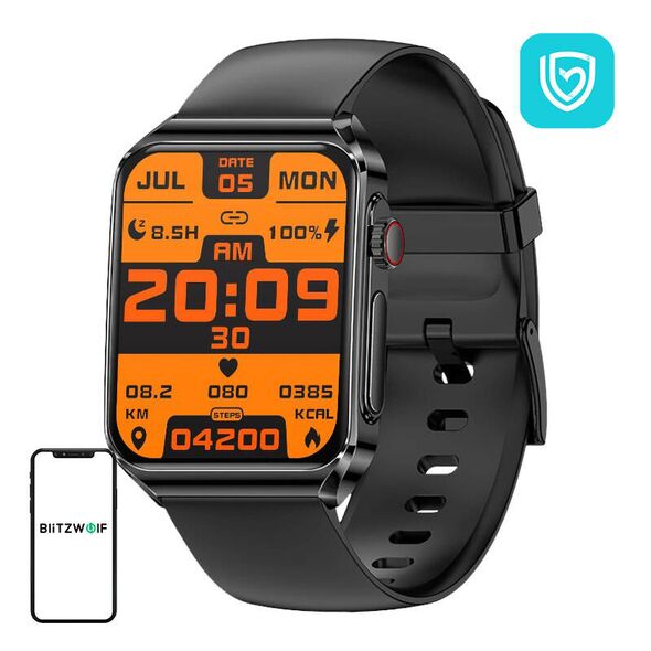 BlitzWolf Smartwatch BlitzWolf BW-HL6 Black Silicone (black) 067539  BW-HL6 Black Silicon έως και 12 άτοκες δόσεις 5906168436789