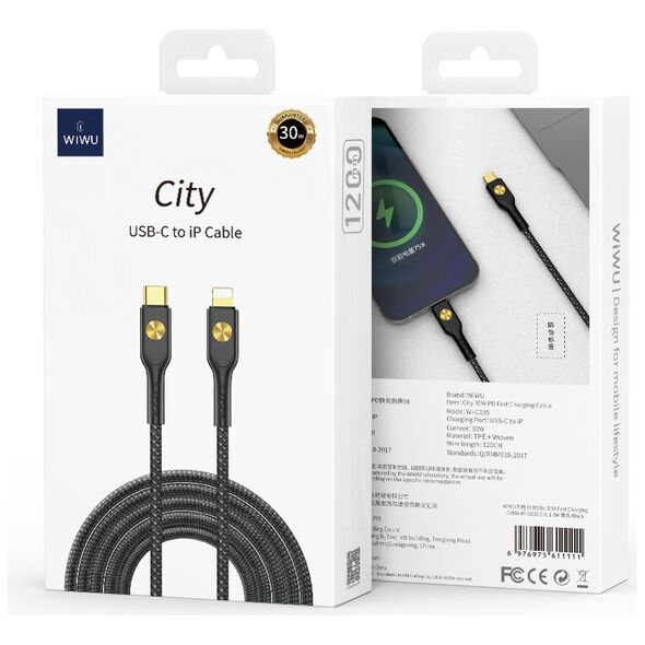 WIWU 30W City Cable Wi-C035 C-L black 6976975611111