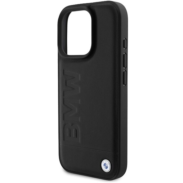 BMW case for iPhone 16 Pro 6,3&quot; BMHCP16LSLLBK Hardcase Leather Hot Stamp black 3666339349721