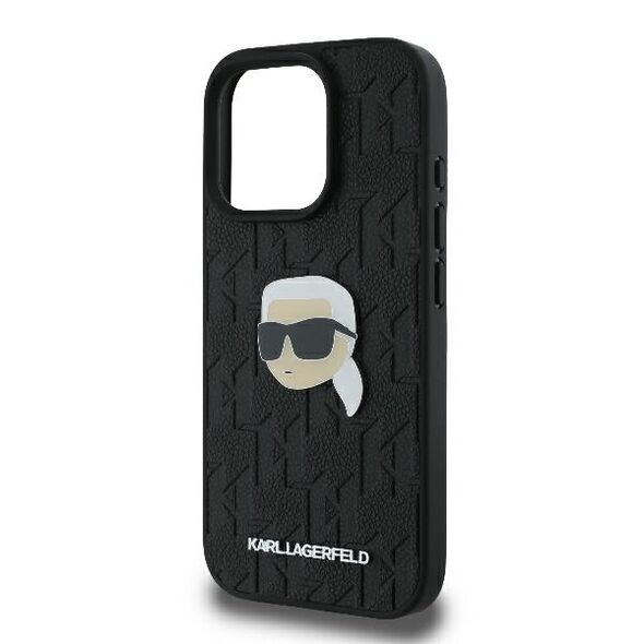 Karl Lagerfeld case for iPhone 16 Pro 6,3&quot; KLHCP16LPGKLKIPK black Hard Monogram Karl Head Pin 3666339329563