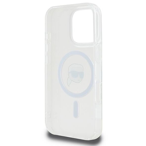 Karl Lagerfeld case for iPhone 16 Pro Max 6,9&quot; KLHMP16XHLSKIH white Hard IML Metal Karl Head MagSafe 3666339318079