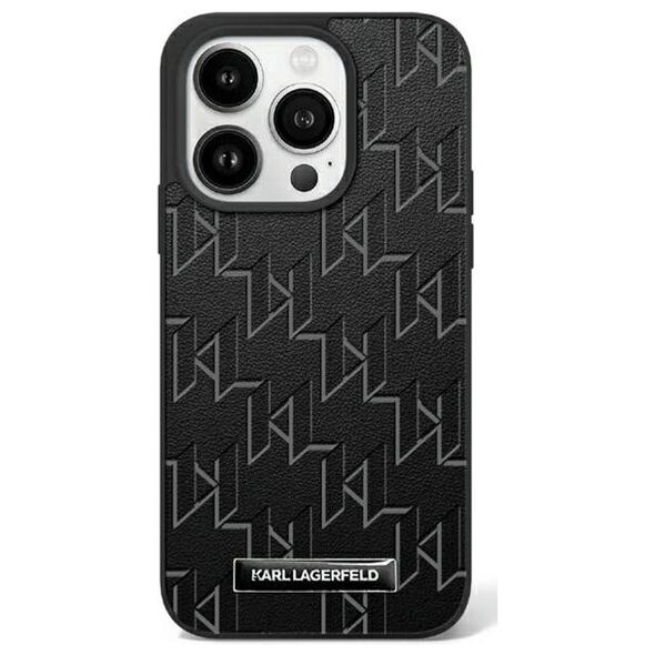 Karl Lagerfeld case for iPhone 16 Pro Max 6,9&quot; KLHMP16XPKHPORPK black Hard Leather Monogram Metal Logo MagSafe 3666339294137