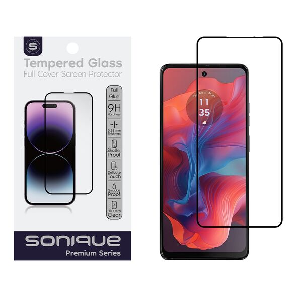 Hardy Glass Sonique Premium Series HD Full Cover 9H Motorola Moto G04 4G / Moto G04s 4G / Moto G24 4G / Moto E14 4G Μαύρο 5210312036221